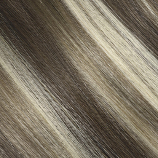 Silk Seam™ Clip-In, White Mocha Rooted Highlight