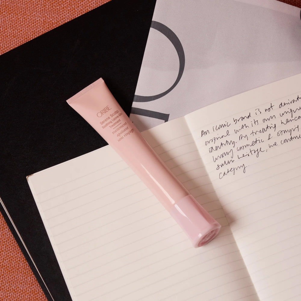 Oribe Serene Scalp leave-on treatment tube for daily scalp care and targeted hydration