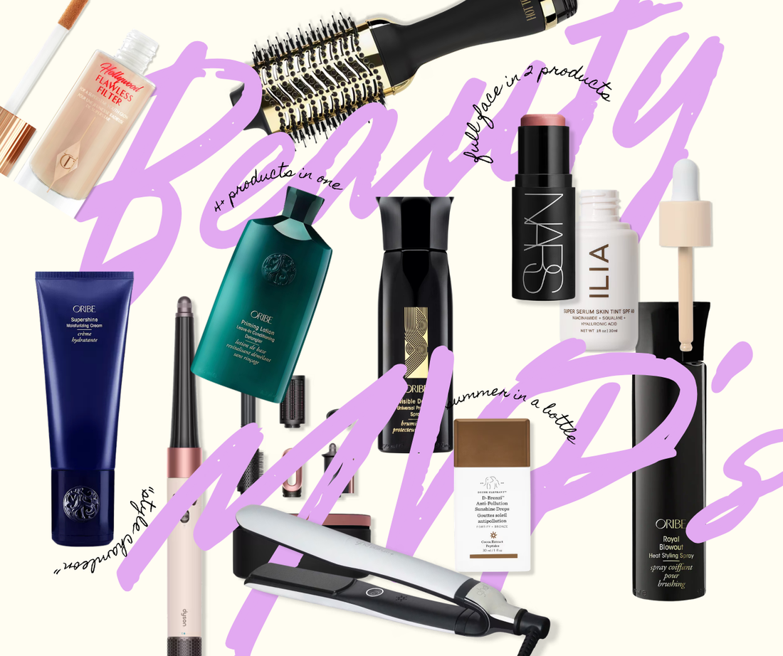 Collage of several beauty MVP products