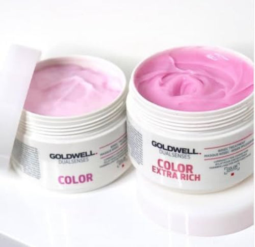 pink creamy hair mask texture for instant regeneration color luminosity and nourishing color care