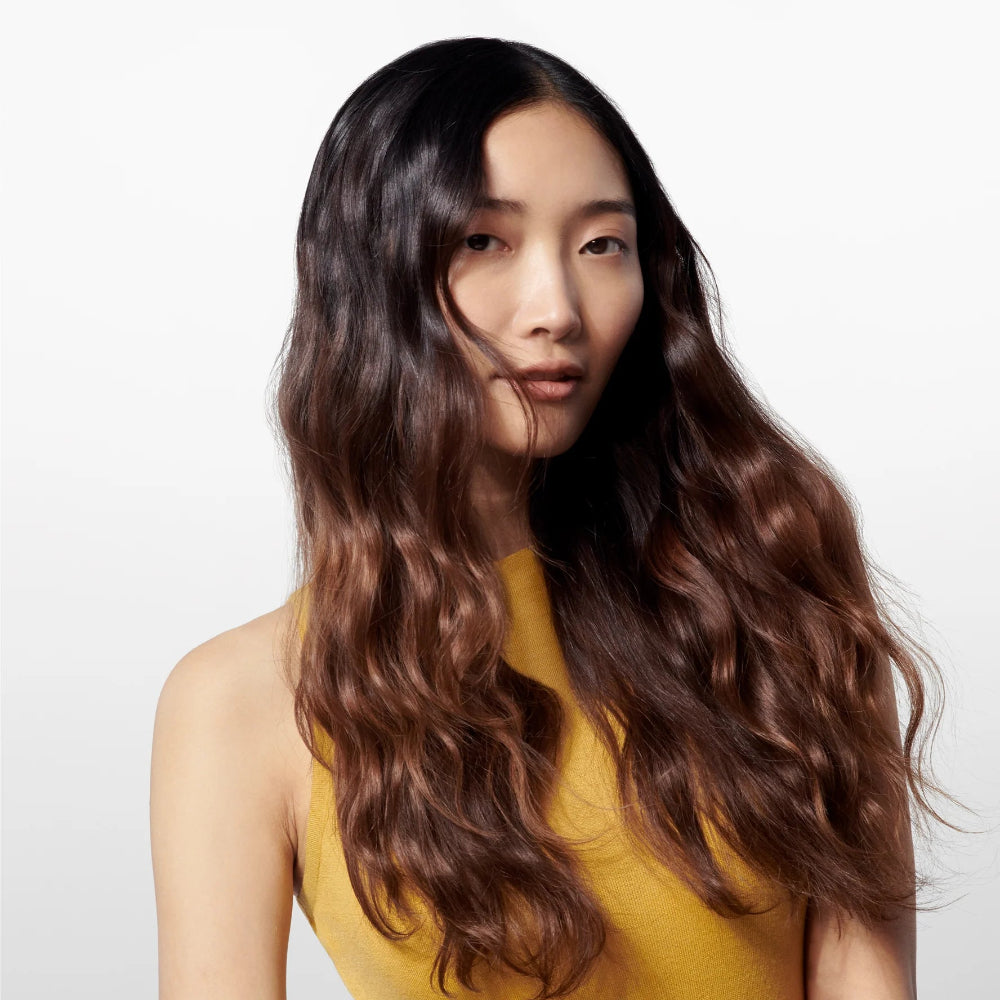 smooth shiny hydrated hair results after using Oribe Gold Lust hair masque
