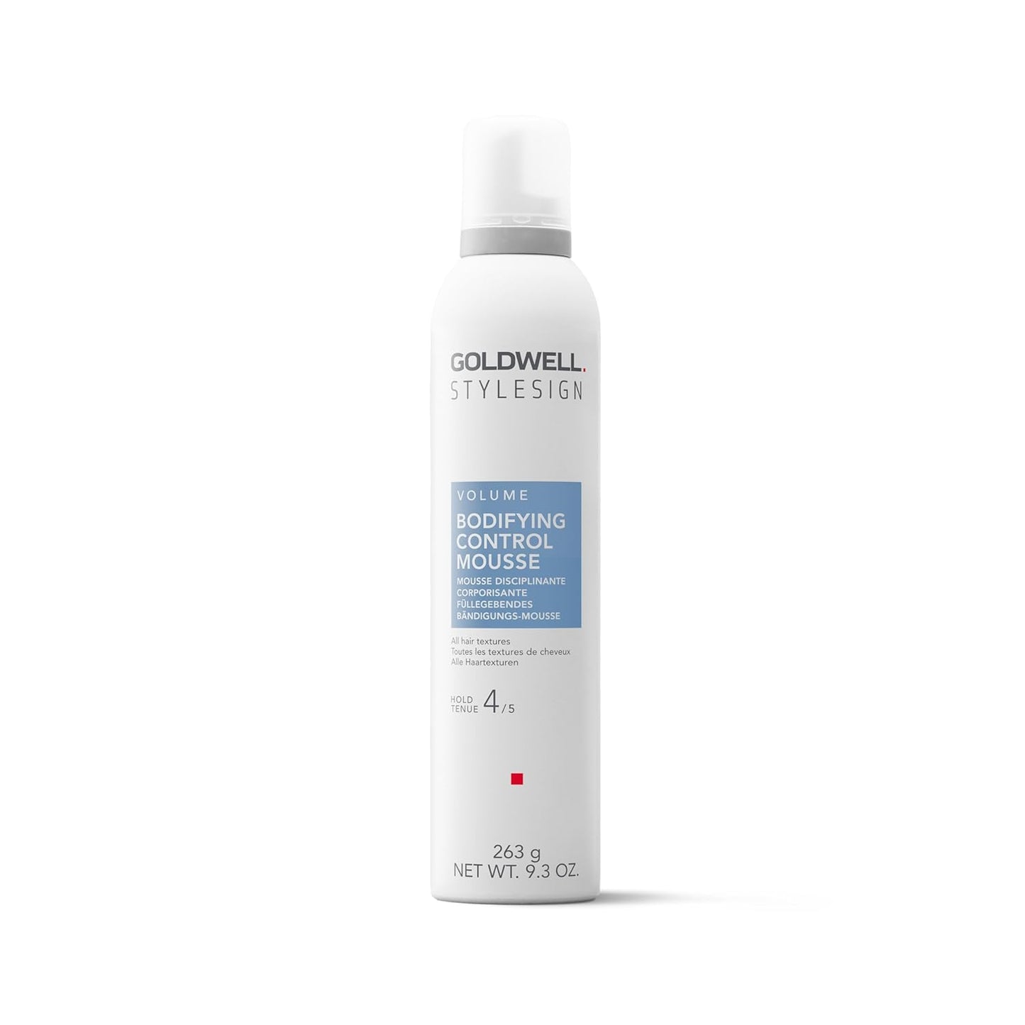 Goldwell StyleSign Bodifying Control Mousse for lightweight volume, flexible hold, humidity resistance, and heat protection for all hair textures
