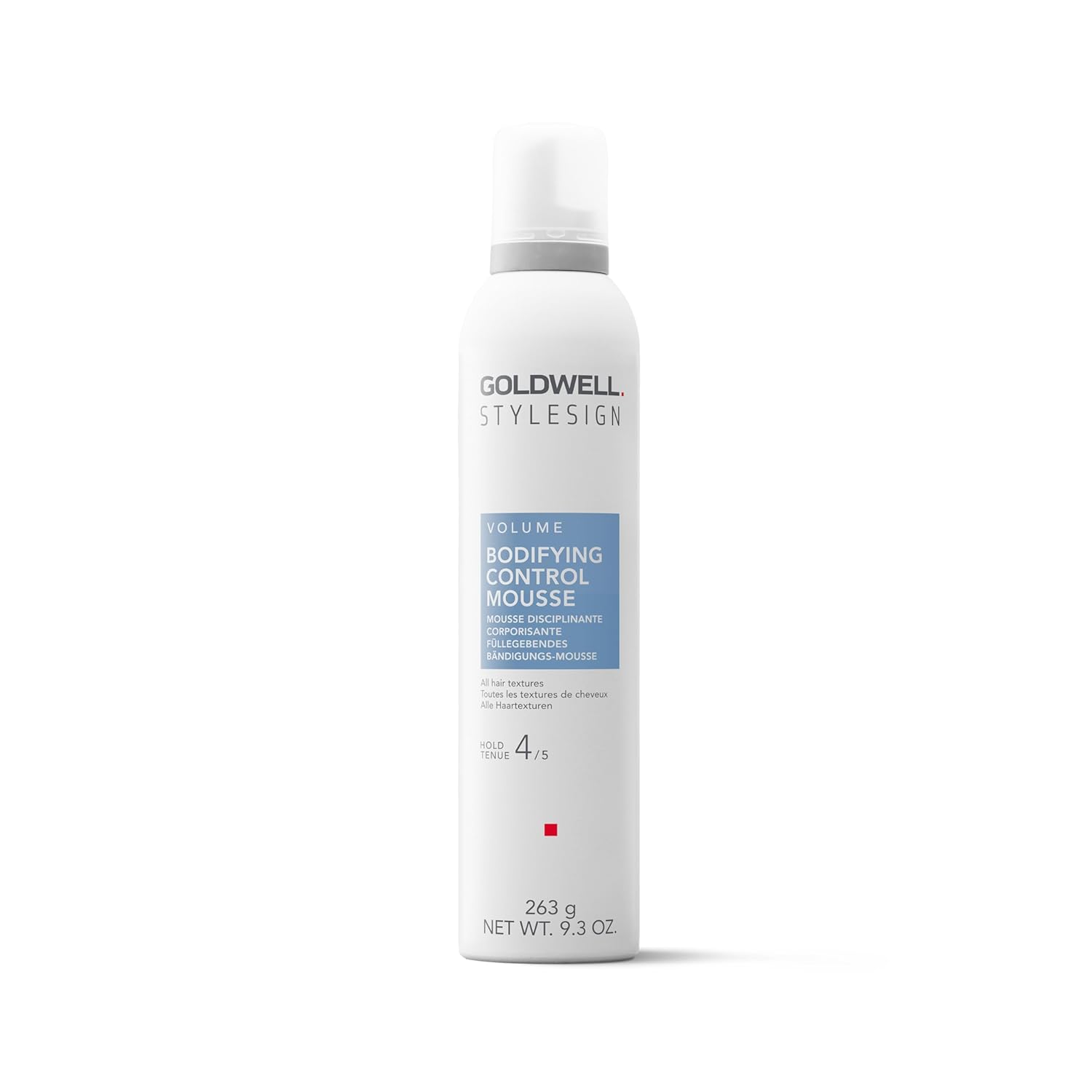 Goldwell StyleSign Bodifying Control Mousse for lightweight volume, flexible hold, humidity resistance, and heat protection for all hair textures