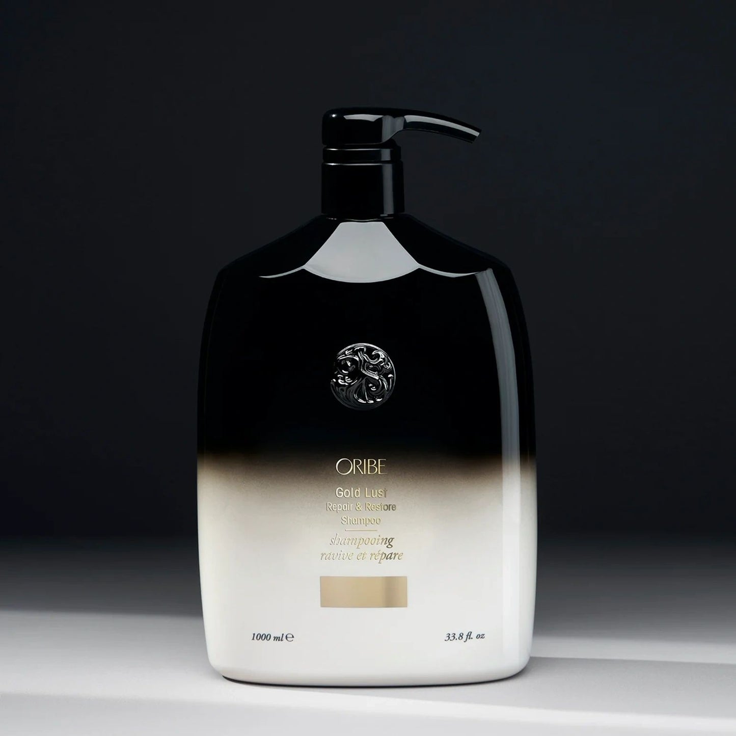 Liter size Oribe Gold Lust Repair Shampoo for hydration and hair repair