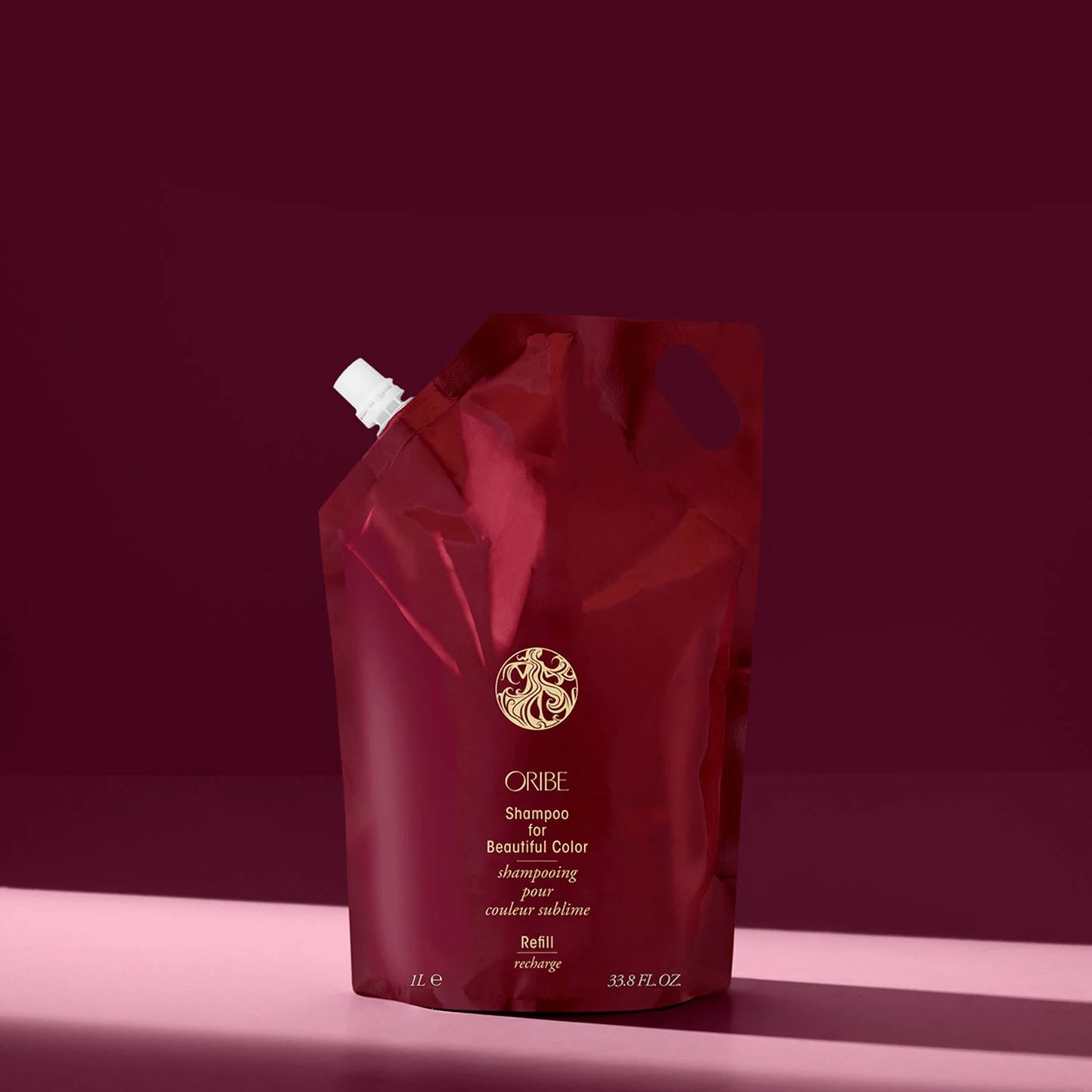 Oribe Shampoo for Beautiful Color refill pouch for sustainable color-safe hair care