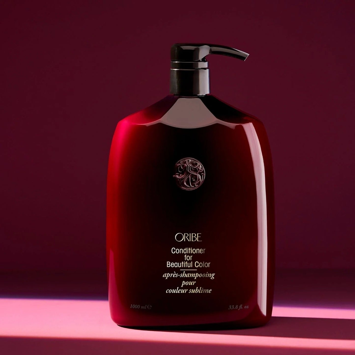 Oribe Conditioner for Beautiful Color liter size with pump for long-lasting color care and deep hydration