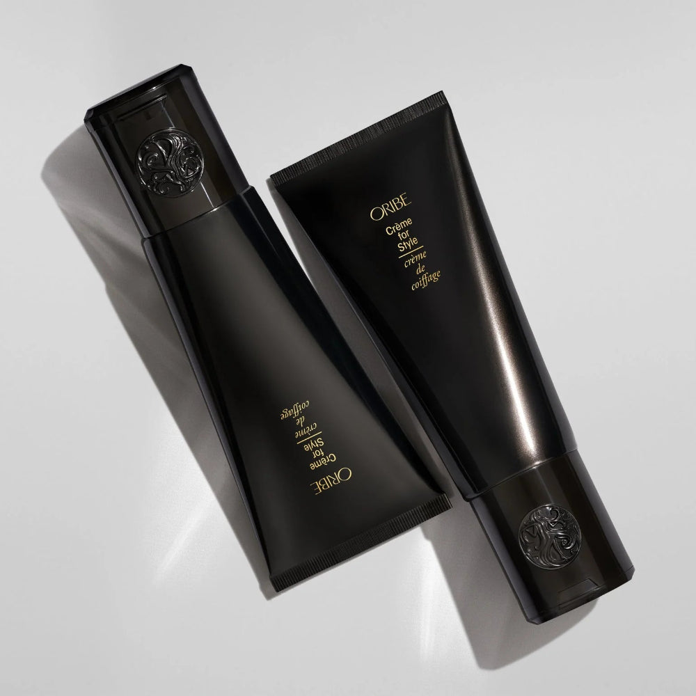 Oribe Crème for Style styling cream showcasing luxury hair care packaging
