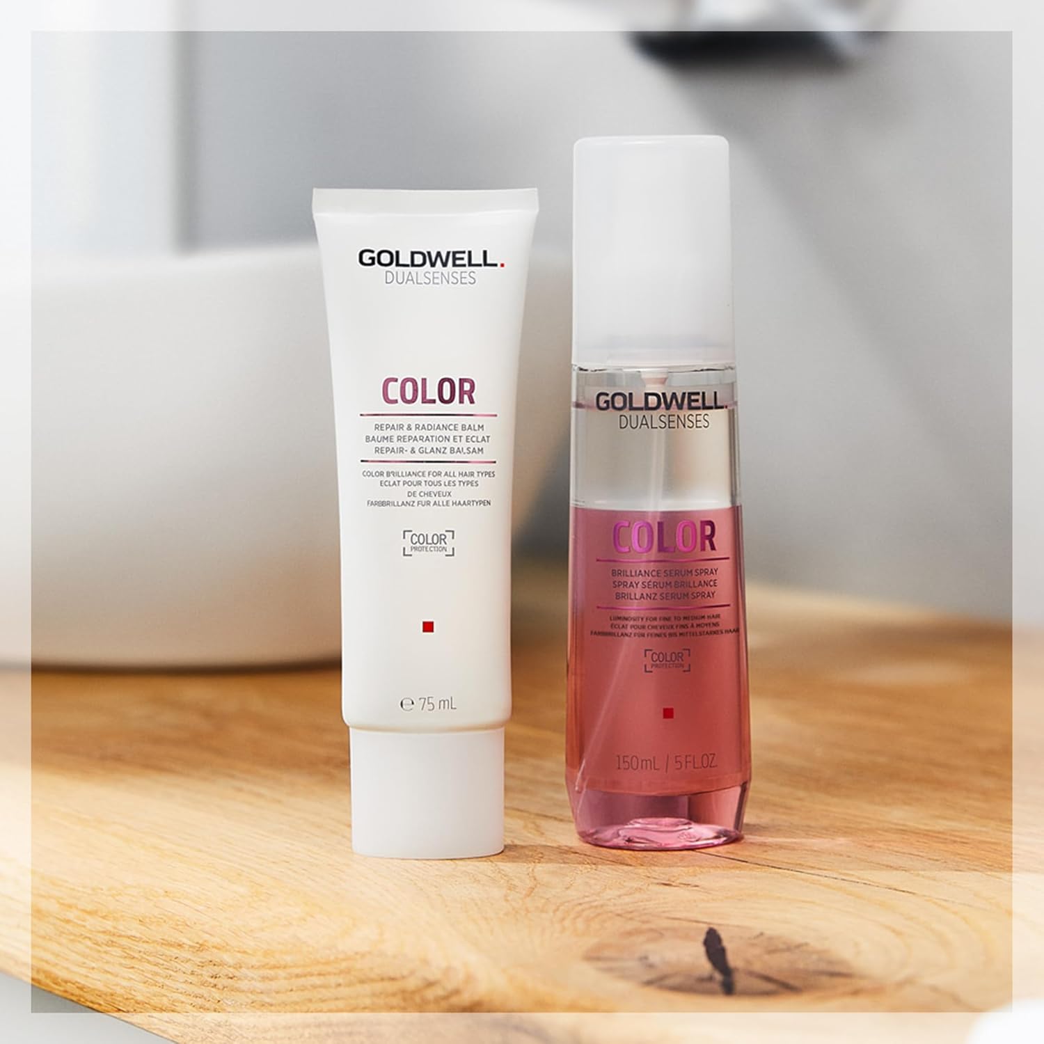 Goldwell Dualsenses Color Repair and Radiance Balm with Color Serum Spray for radiant color care