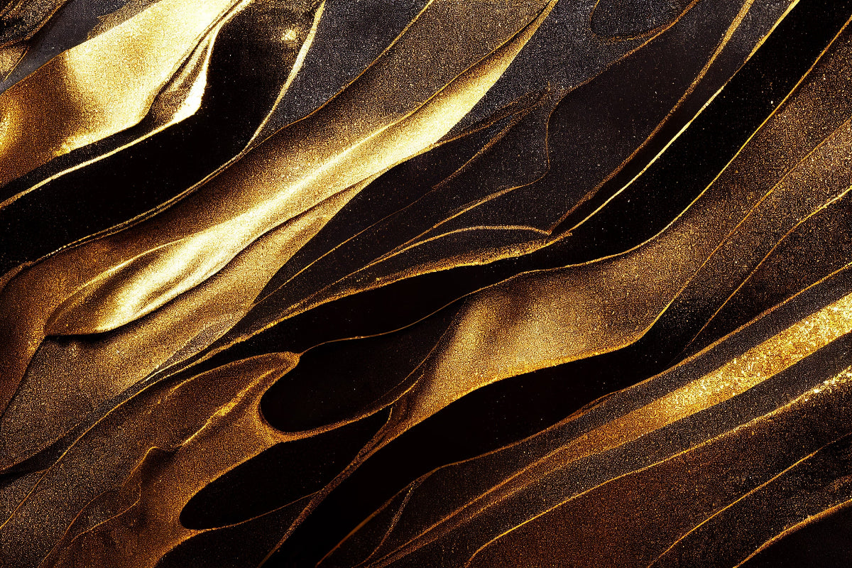 close up of a liquid gold background