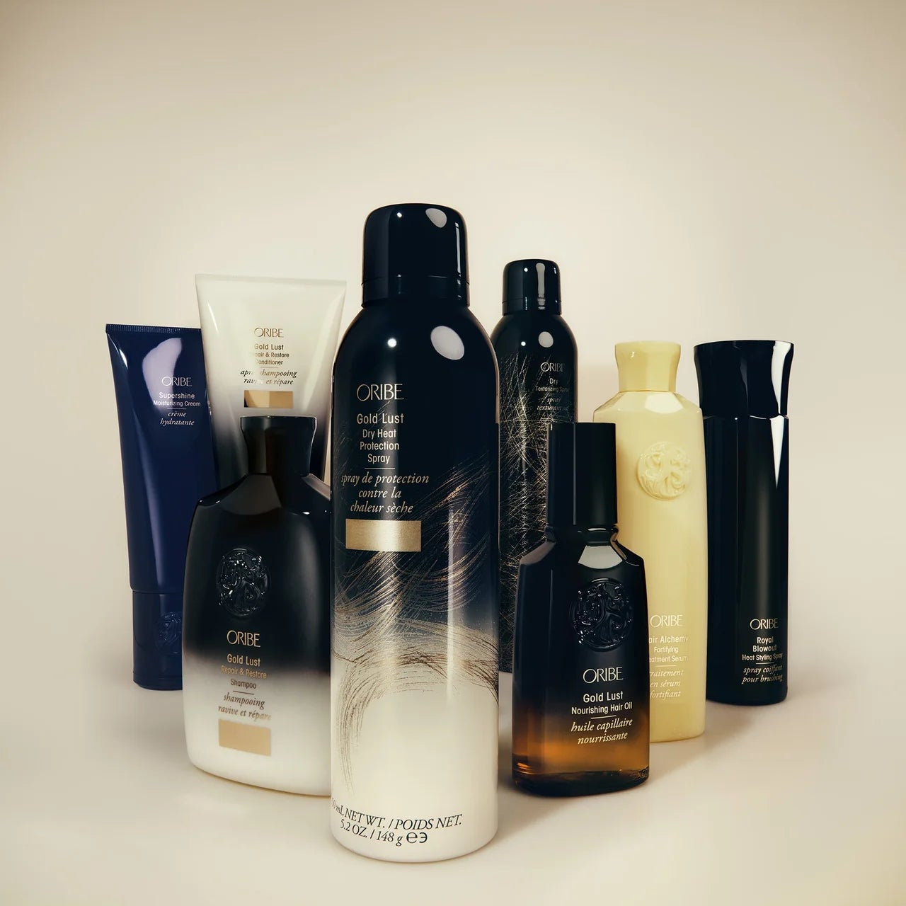 Complete line of Oribe Icons, top luxury luxury haircare products in the industry