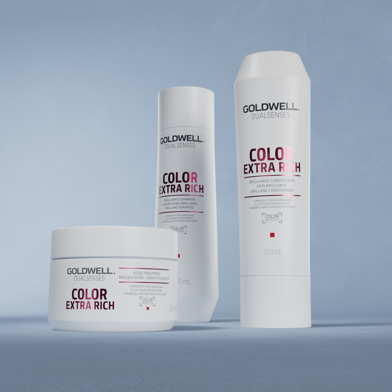 Goldwell Dualsenses Color Extra Rich hair care collection for thick coarse color treated hair